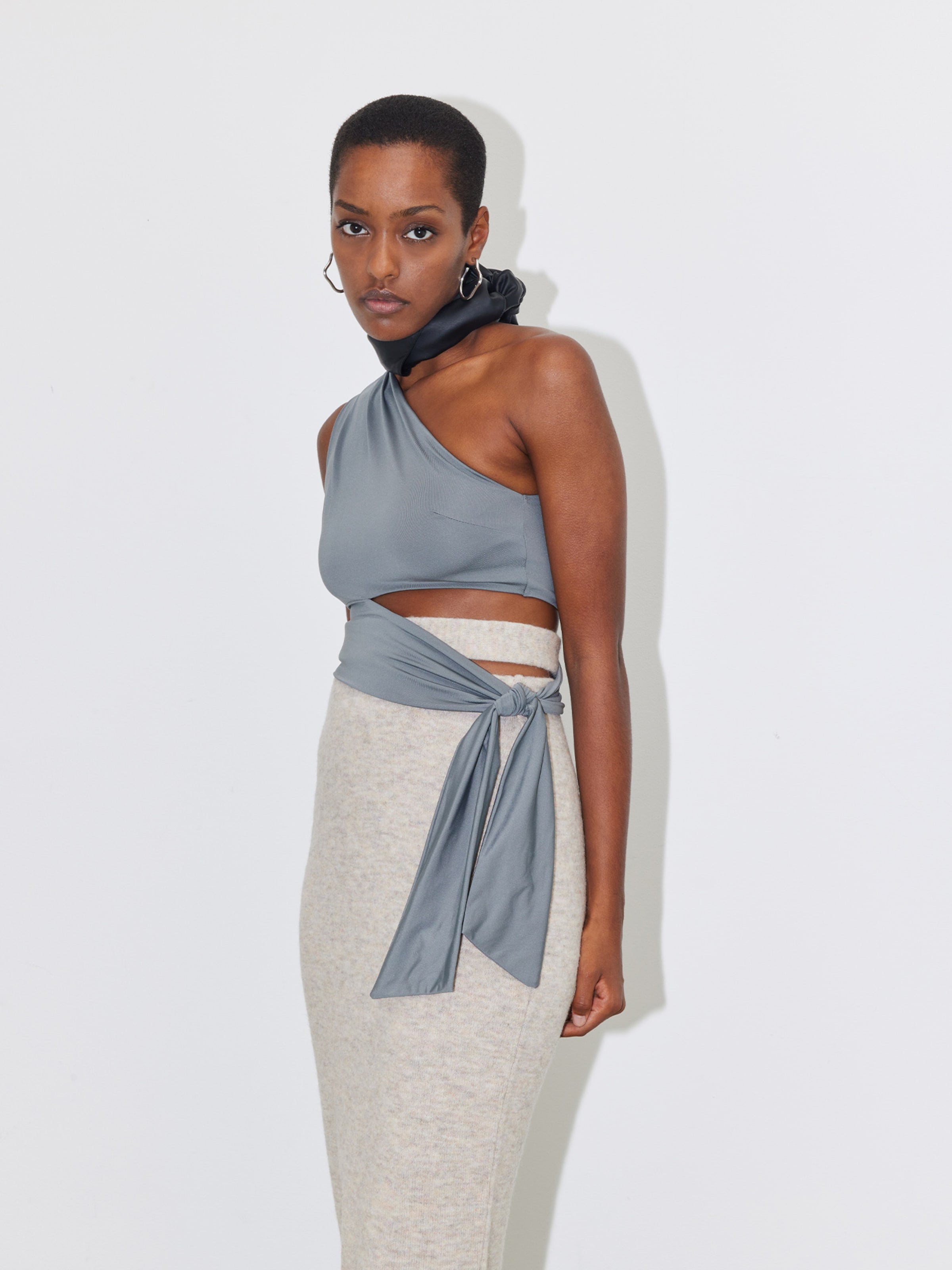 Crop Tops Top Leia Dames Basaltgrijs