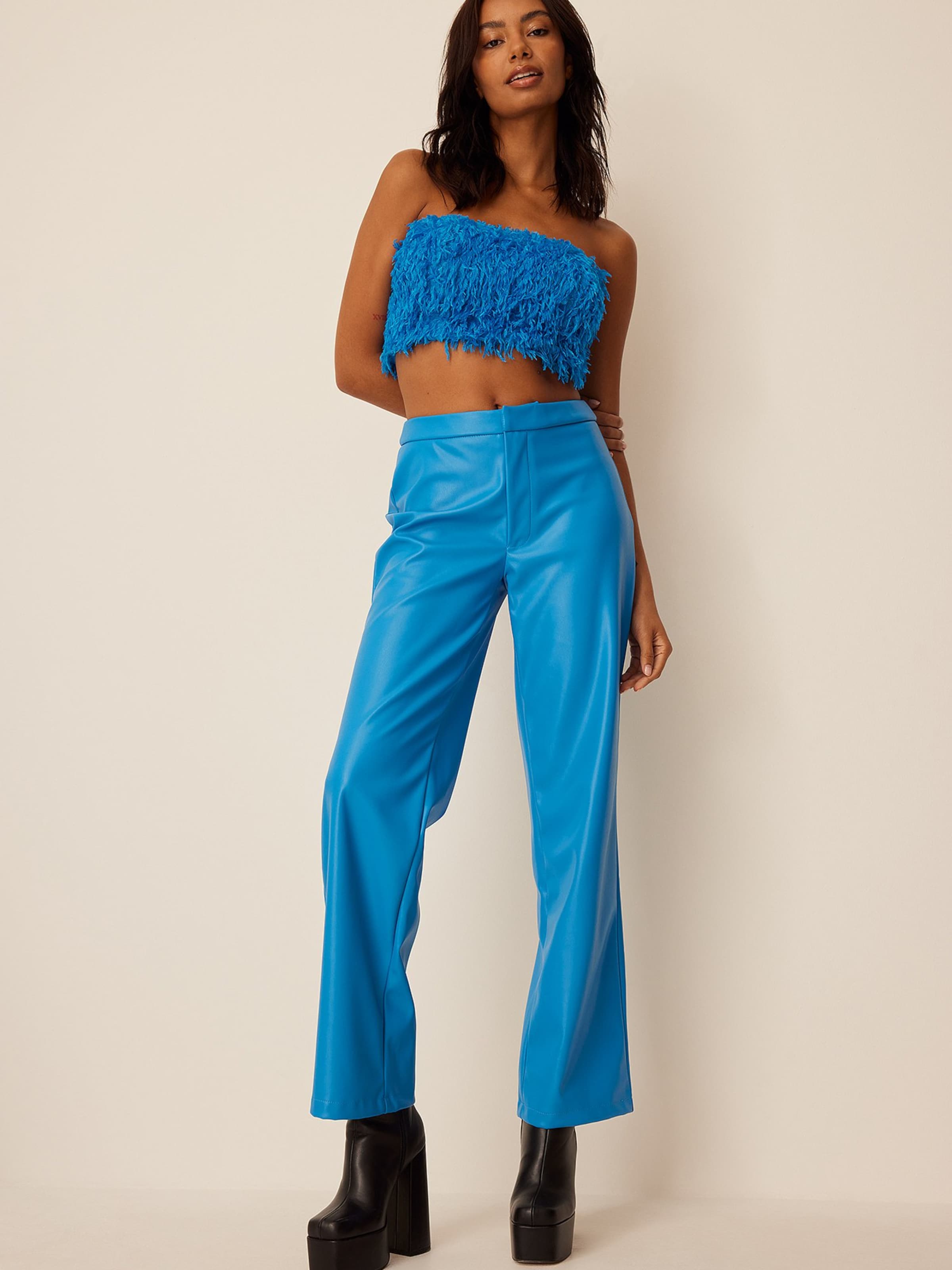 NA-KD Crop Tops Top Dames Azuur