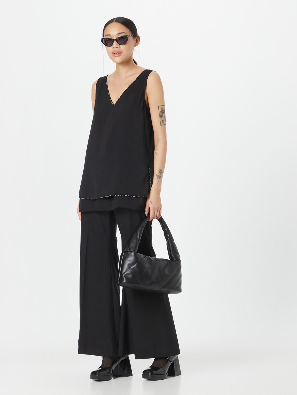 Wallis Mouwloze Shirts Top Dames Zwart