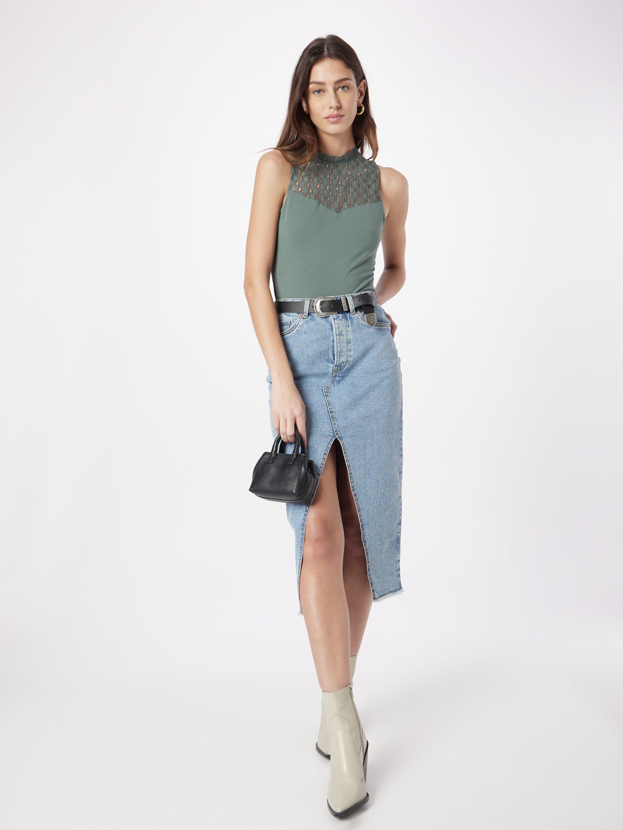 About You Kanten Tops Top Corinna Dames Mintgroen