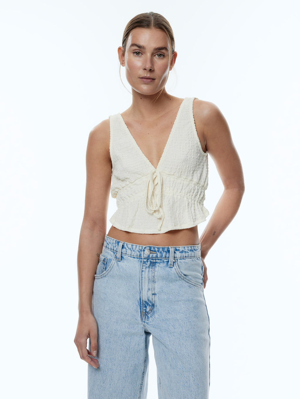 EDITED Tanktops Top Juliena Dames Beige