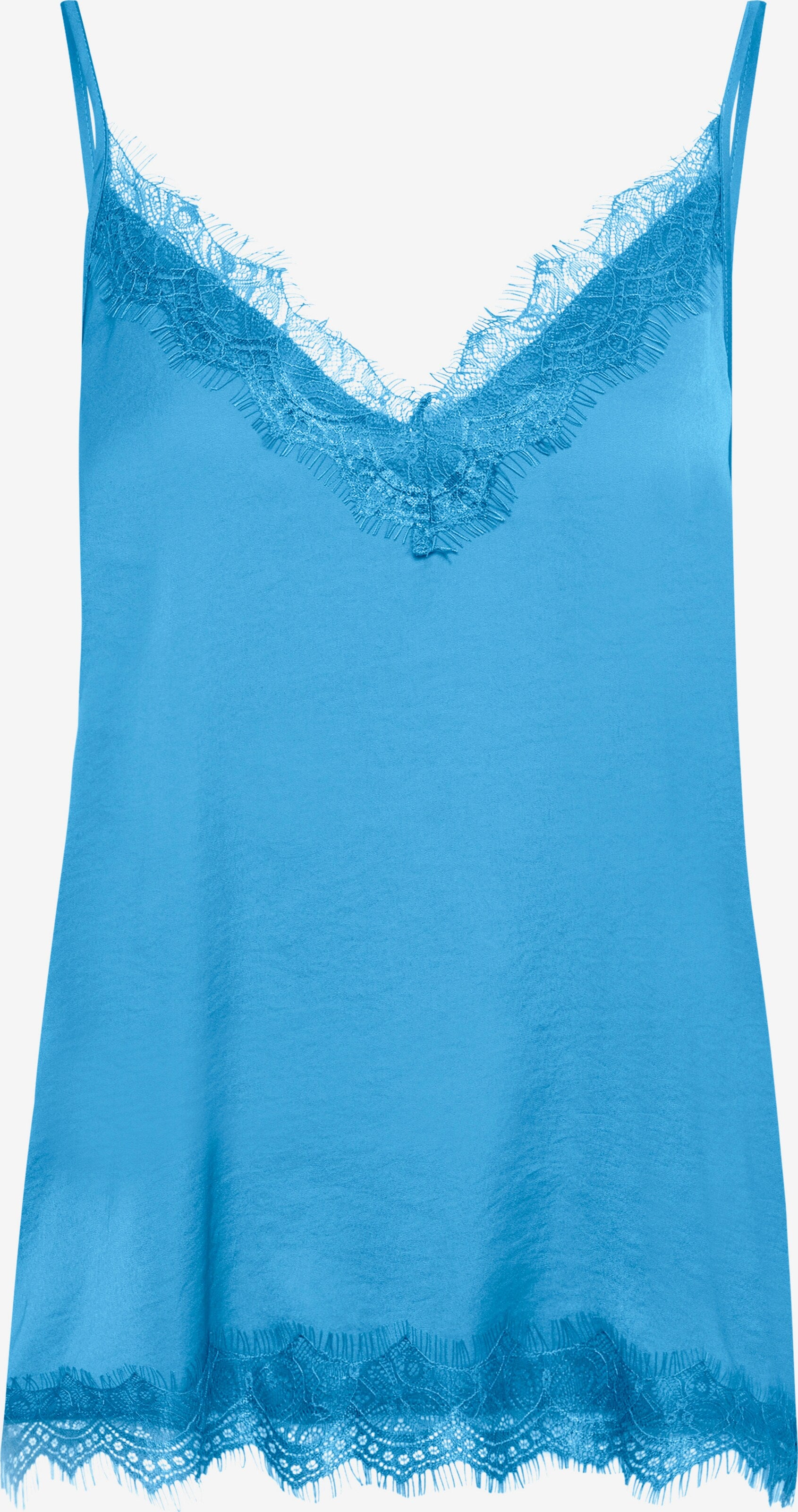 Saint Tropez Kanten Tops Top Dames Lichtblauw