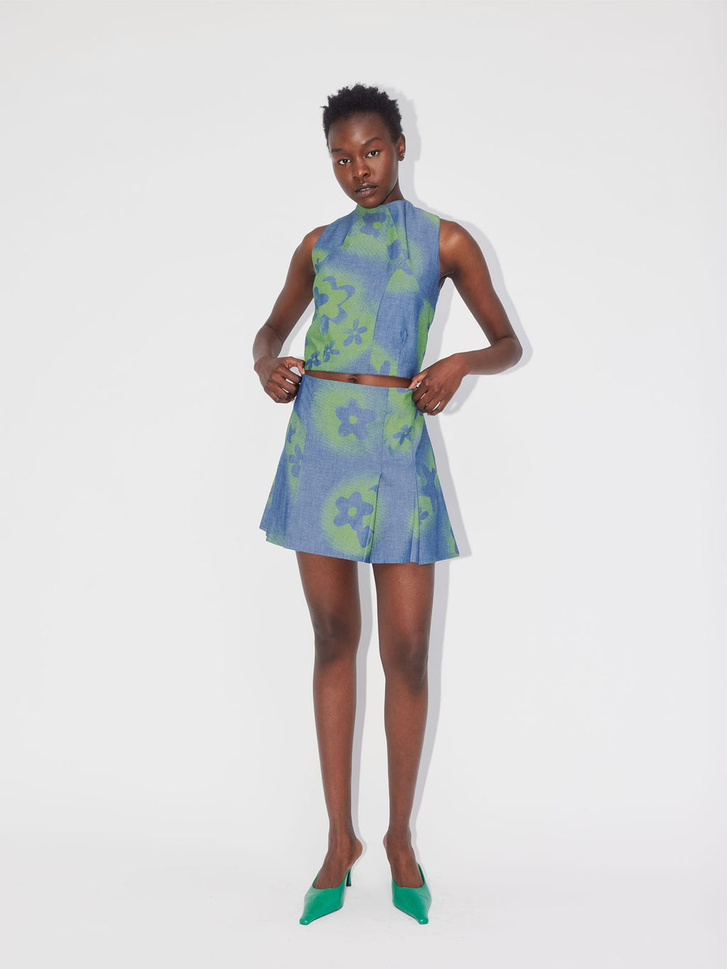  Crop Tops Top Gossy Dames Blauw / Groen
