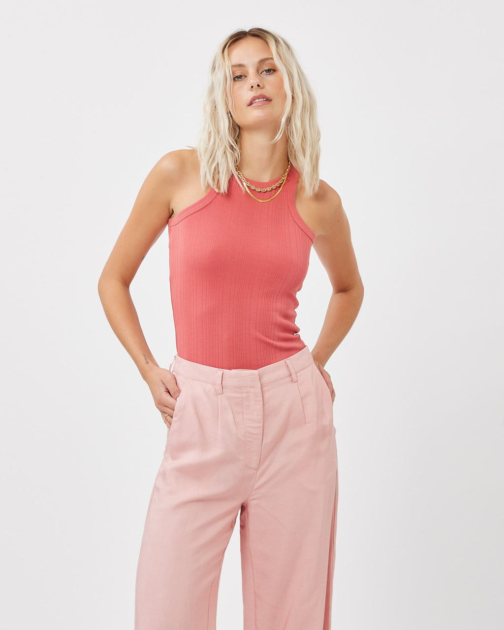 Minimum Tanktops Top Cinnia Dames Roze
