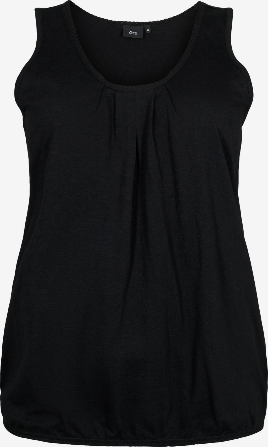 Zizzi Mouwloze Shirts Top Loa Dames Zwart / Wit