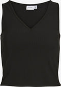 Vila Crop Tops Top KIA Dames Zwart