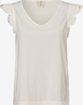 ESPRIT Uitgaanstops Top Dames Ecru