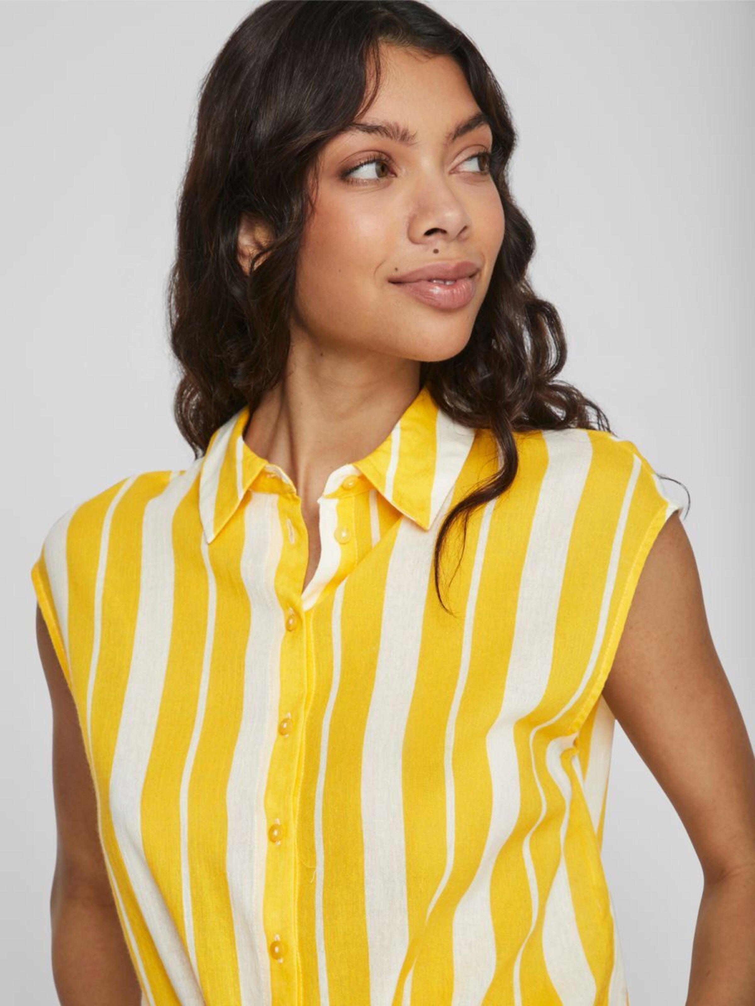 Vila Blouse Tops Blouse Dames Geel